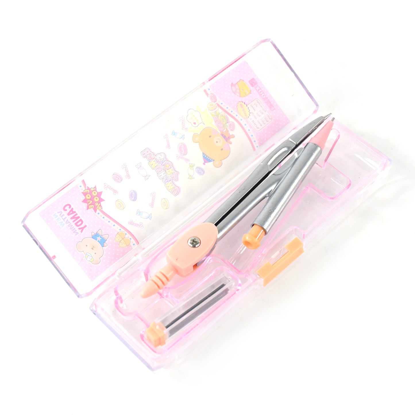 Wukusy 4-in-1 precision geometry compass set for office use, includes multiple compass tools for drawing and drafting.