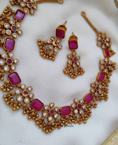Traditional wedding wear choker necklace and jewelry set for women, part of Drpshippr's men's collection.