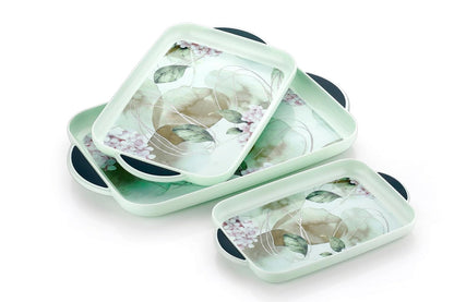 Set of three Drpshippr kitchen, office, and home decor trays with elegant designs, perfect for organizing and decorating spaces.