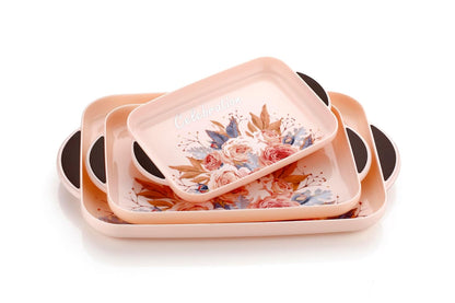 Set of 3 decorative trays for kitchen, office, and home decor by Drpshippr, featuring stylish designs and versatile use.
