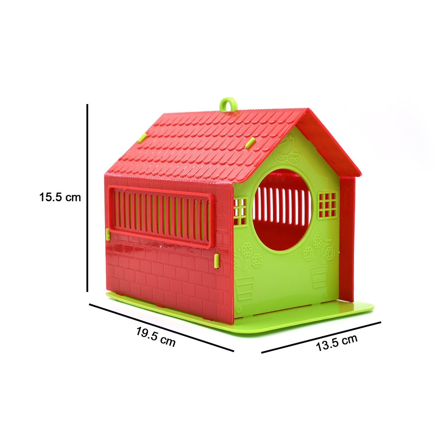 Small Wukusy bird house designed for birds, featuring a compact wooden structure with a circular entrance and natural finish.