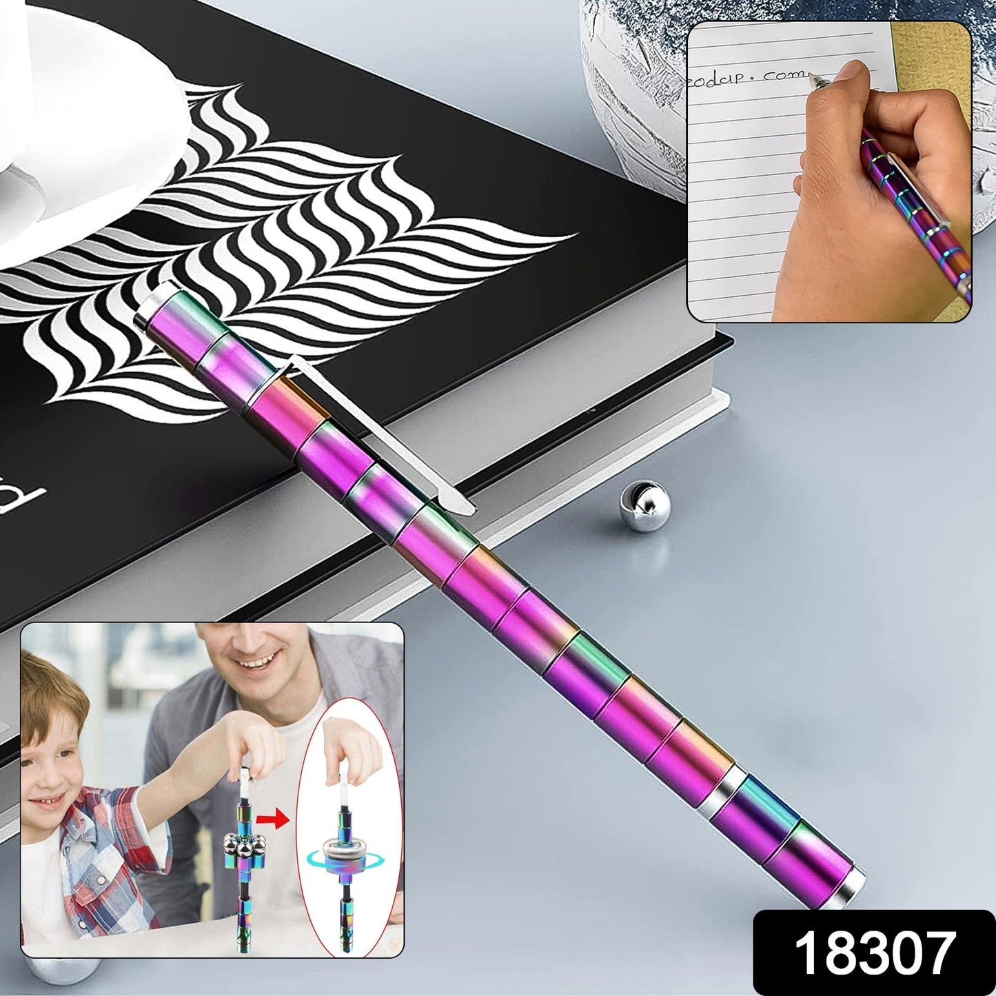 Wukusy multifunction magnetic metal pen for office use, featuring a sleek design with a magnetic clip and writing tip.