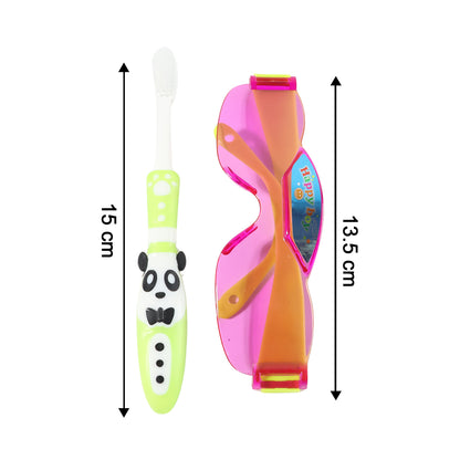 Wukusy kids toothbrush and sunglasses toy set with colorful, child-friendly design for baby care and play.