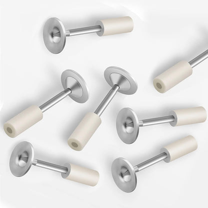 Set of 10 round steel nails for gun use by Wukusy, suitable for home improvement and DIY projects.