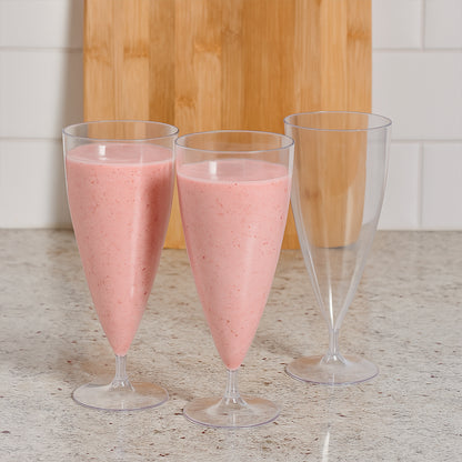 Six Wukusy Supermom Plastic Shake Coco Glass Set, 230ml each, featuring colorful, durable plastic glasses for home and kitchen use.