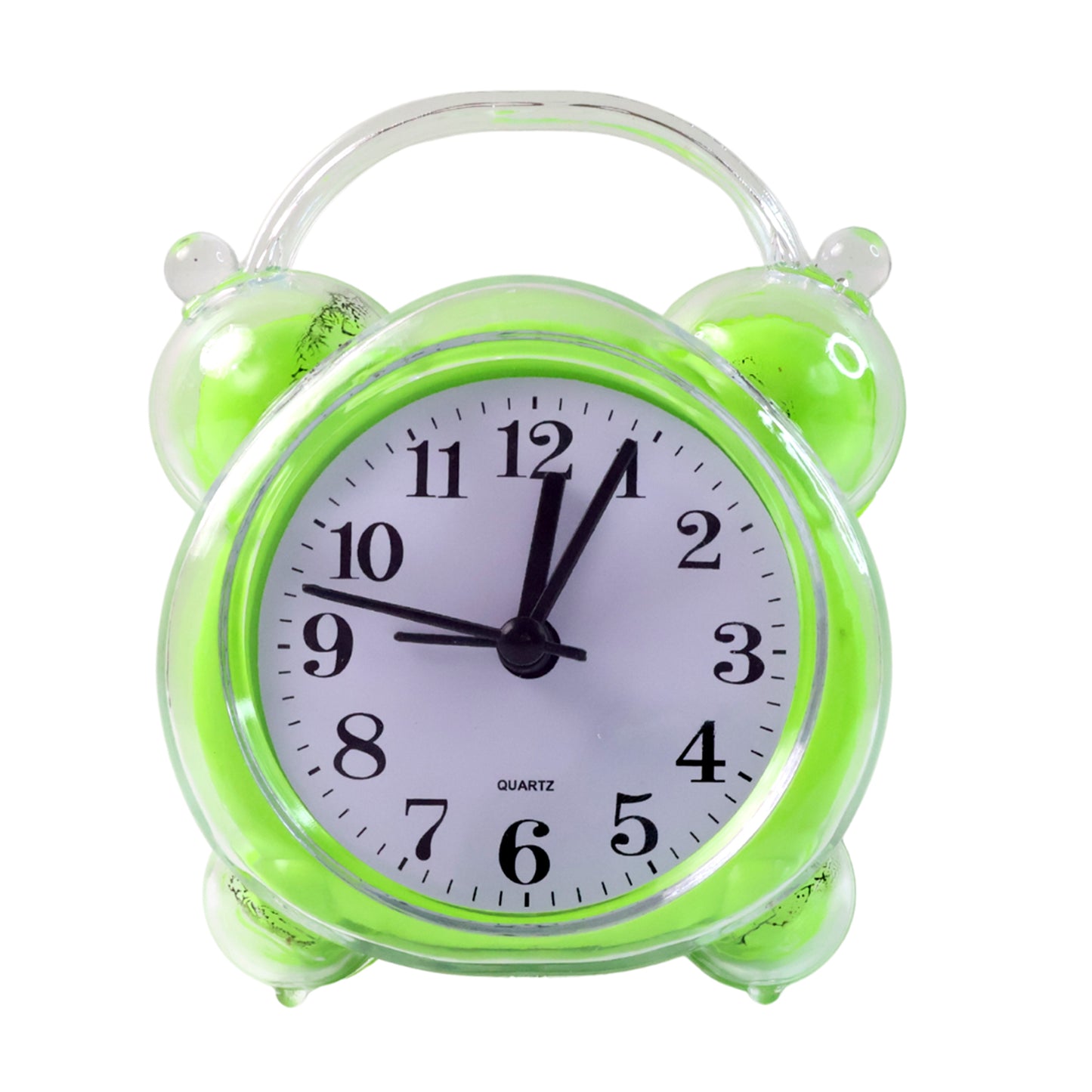 Wukusy Classic Quartz Alarm Clock showing digital time display on a bedside table, suitable for home improvement.