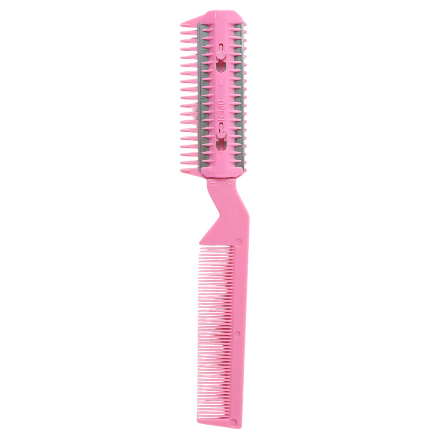 Double-sided professional hair thinning comb by Wukusy, featuring fine and wide teeth for precise hair cutting and styling.