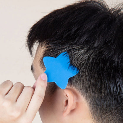 Wukusy 6-in-1 haircut design stencil set with safe hair trimmer molds for precise hair styling and grooming.