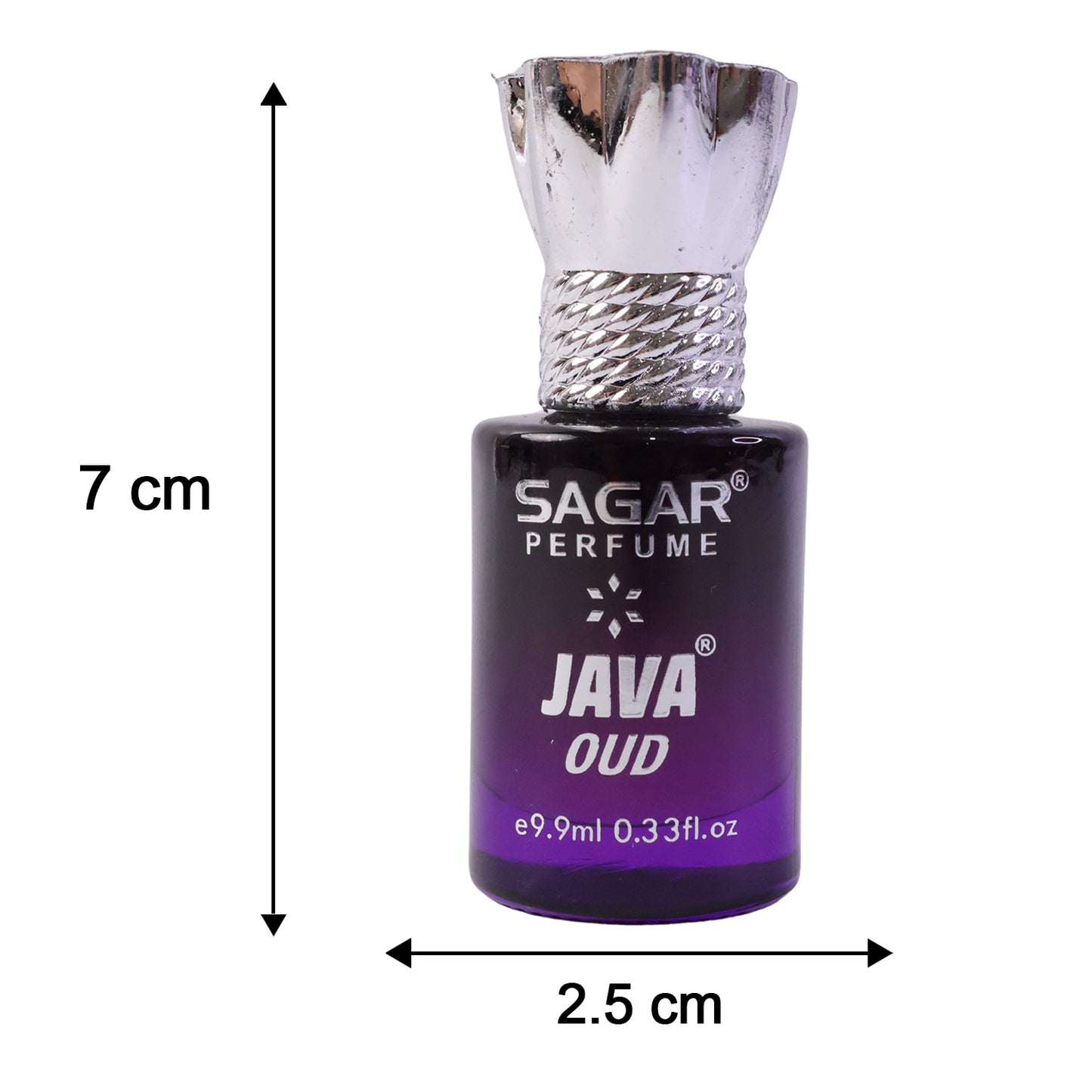 Wukusy Sagar Java Oud Roll-on Attar, alcohol-free perfume oil for men and women, 9.9 ml, with a sleek roll-on applicator.