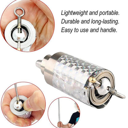 Wukusy Magic Toy Steel Appearing Cane, silver metal high elasticity toy with flexible steel construction, designed for magic tricks and illusions.