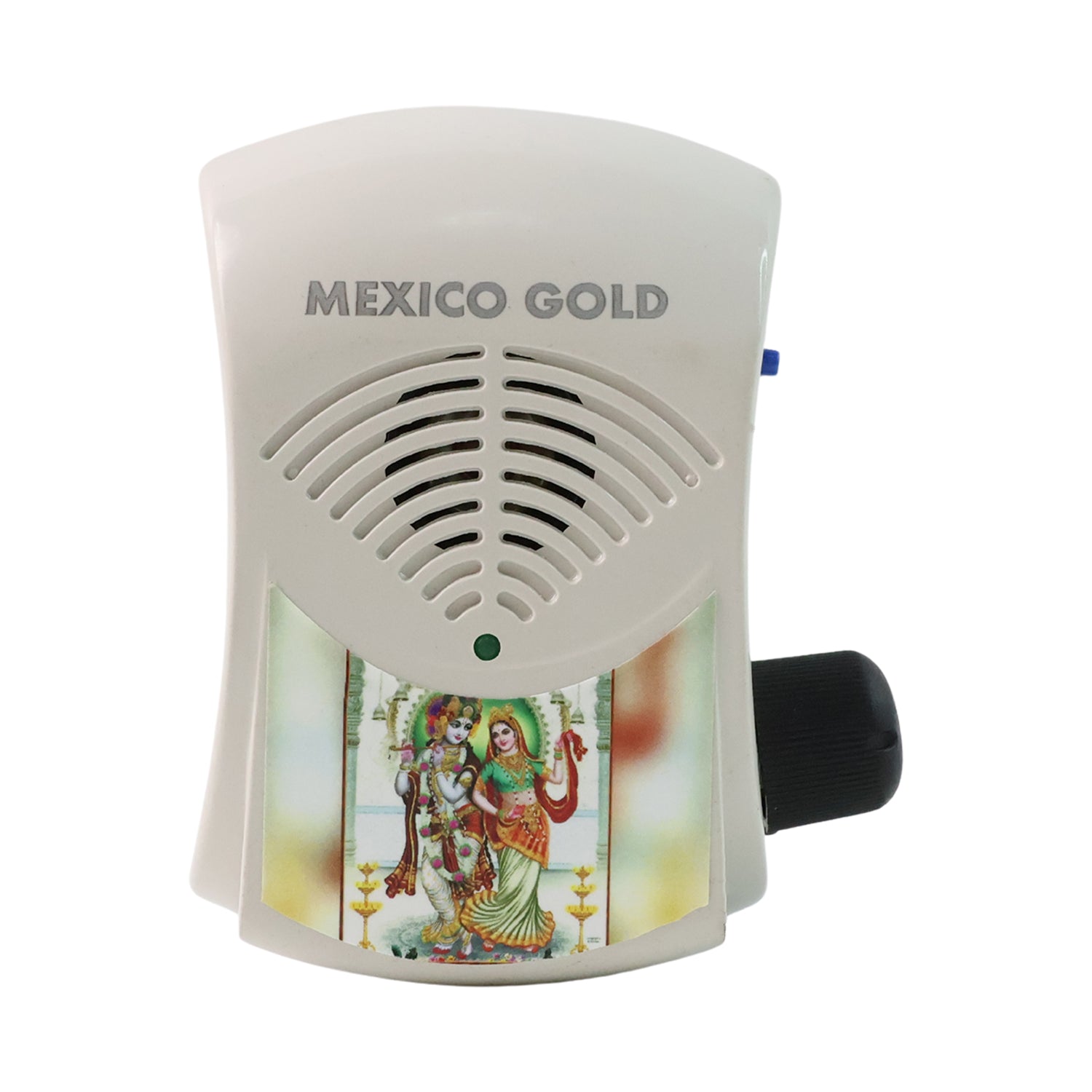 Wukusy Electric Mantra Bell with LED light, single decorative bell featuring vibrant LED illumination and intricate design details.