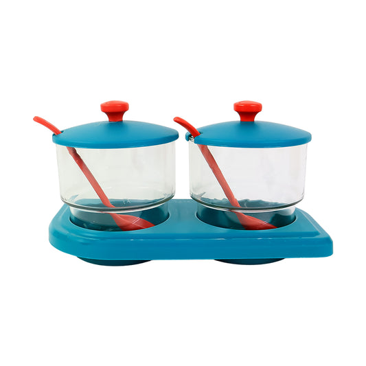 Wukusy Supermom Storewell 2-piece spice and condiment container set for kitchen organization and storage.