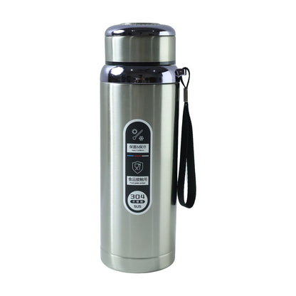 Wukusy premium stainless steel vacuum insulated water bottle, 600ml, with sleek design and secure screw-top lid.