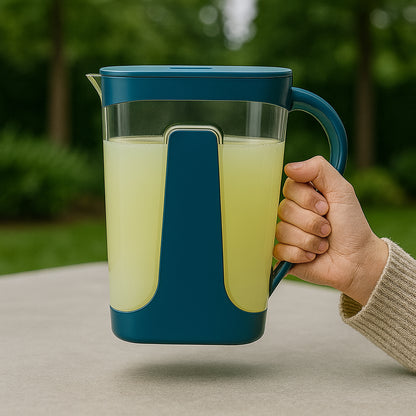 Wukusy Supermom Pure Water Jug 2000ml in clear plastic with blue lid and handle, suitable for home and kitchen use