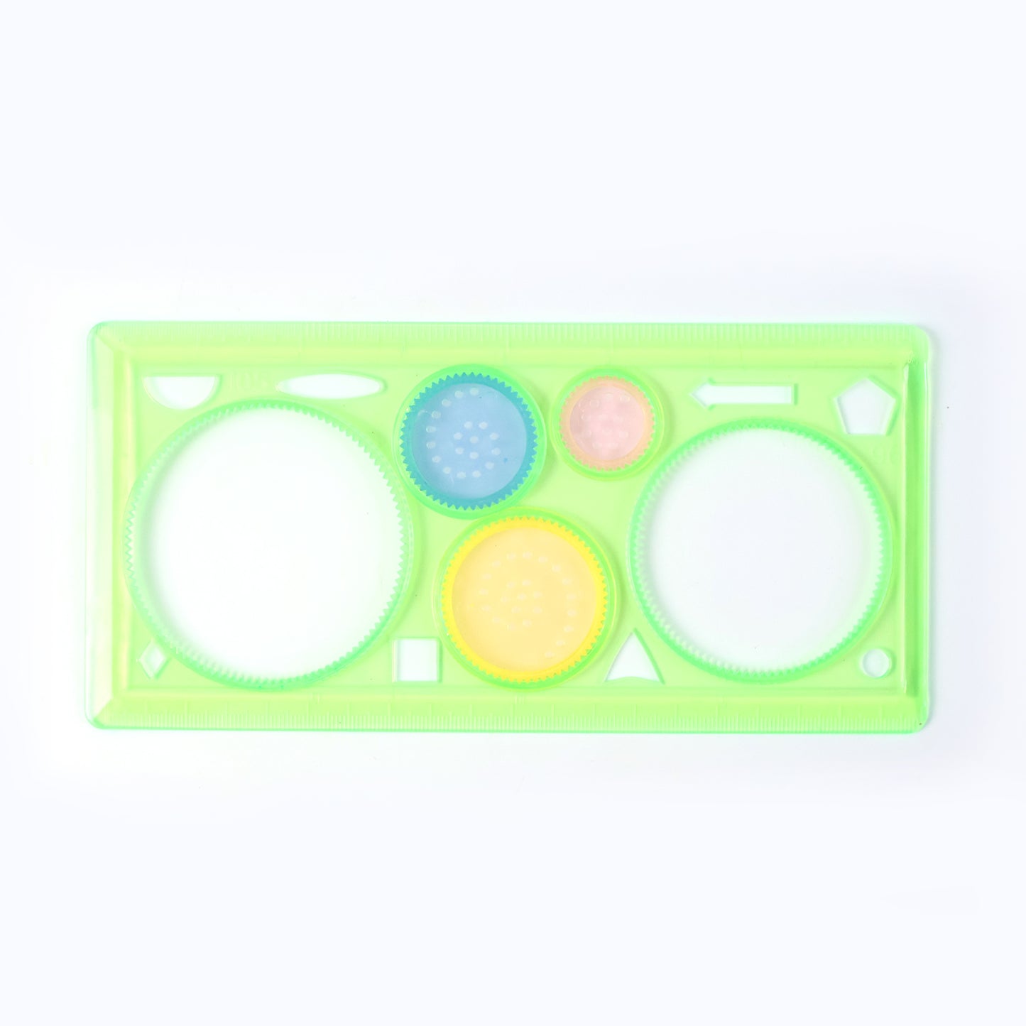 Wukusy Design Ruler Spirograph Geometry Stencil Set for office use with various circular and geometric stencils on white background