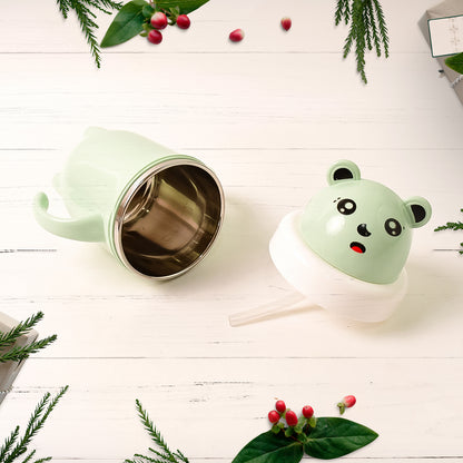 Wukusy Apex Sipper Baby Cup with handles, 300ml spill-proof and leak-proof training cup for toddlers.