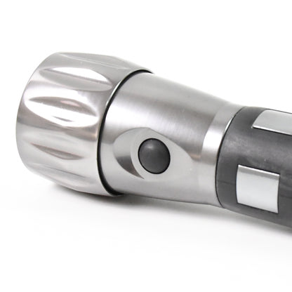 Wukusy Aluminium Ledxenon rubber grip hand torch with 31.5V AAA batteries, suitable for home improvement tasks.