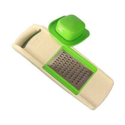 Wukusy Supermom Quick 6-in-1 multipurpose slicer for home kitchen, showing stainless steel blades and compact design.