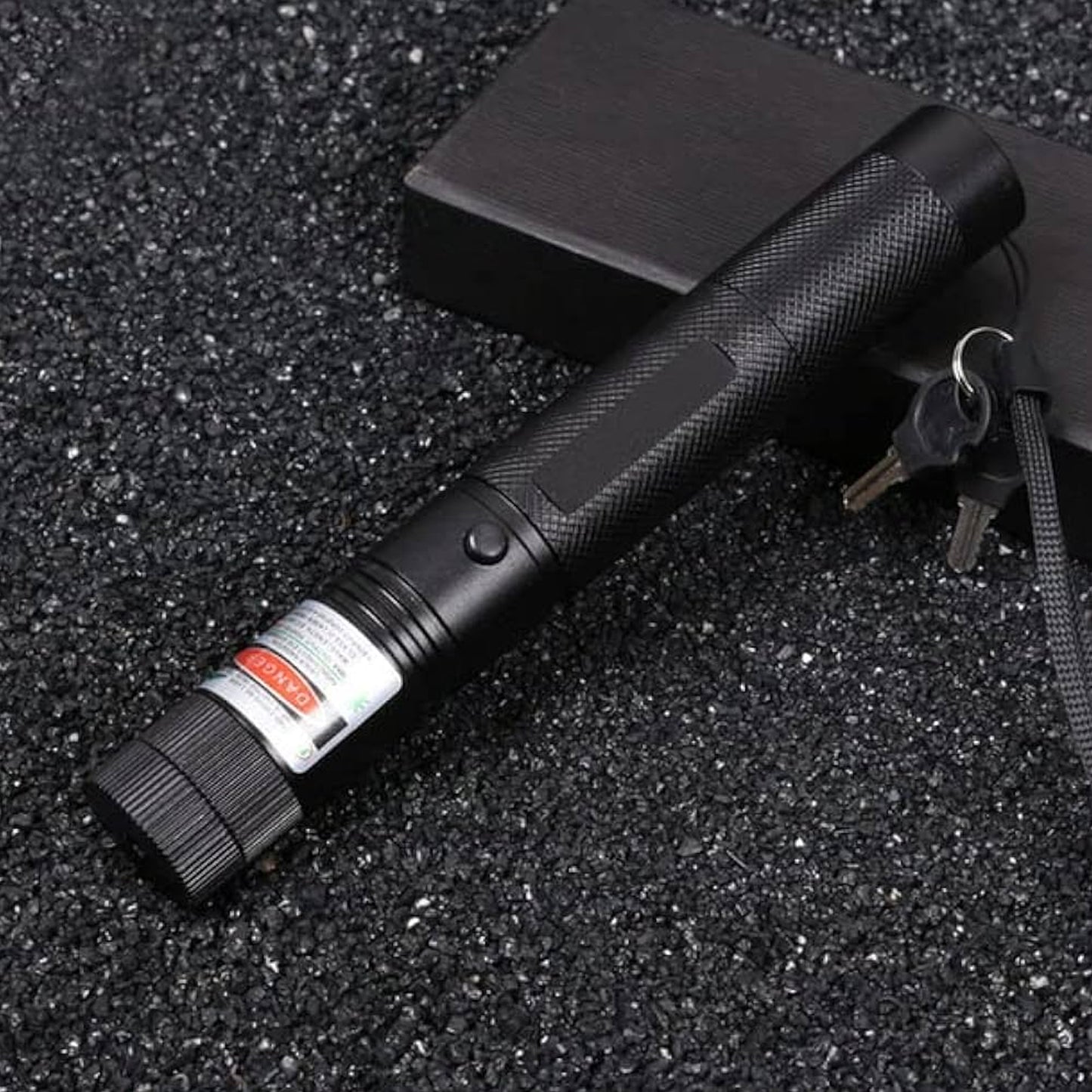 High-power green laser pointer set by Wukusy, toy laser device with a bright green beam and handheld design for entertainment.