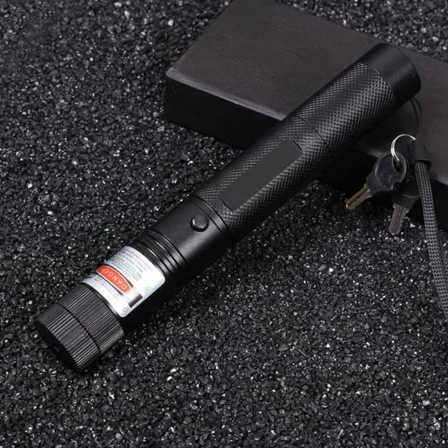 High-power green laser pointer set by Wukusy, toy laser device with a bright green beam and handheld design for entertainment.