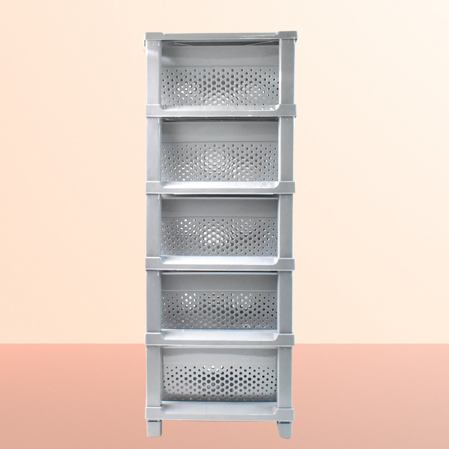 Wukusy multi-purpose anti-slip 5-layer modular drawer storage system with organized compartments and sturdy construction.