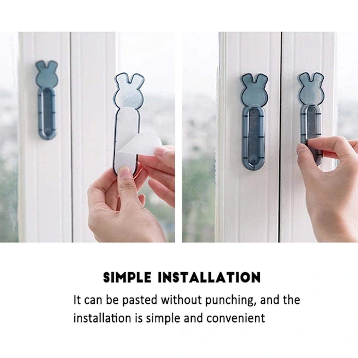 Two Wukusy Self Stick Push Pull Helpers for home and kitchen, featuring sturdy design and adhesive backing for easy use.