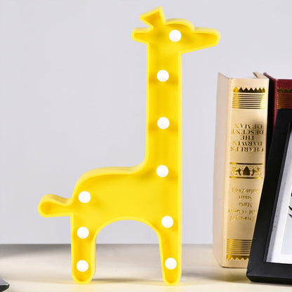 Wukusy giraffe-shaped LED night light, decorative home decor piece, featuring a warm glow and detailed giraffe design.