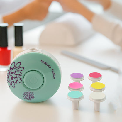 Wukusy Baby Electric Manicure Nail Care Set with gentle tools for infant nail trimming and grooming in a compact case.
