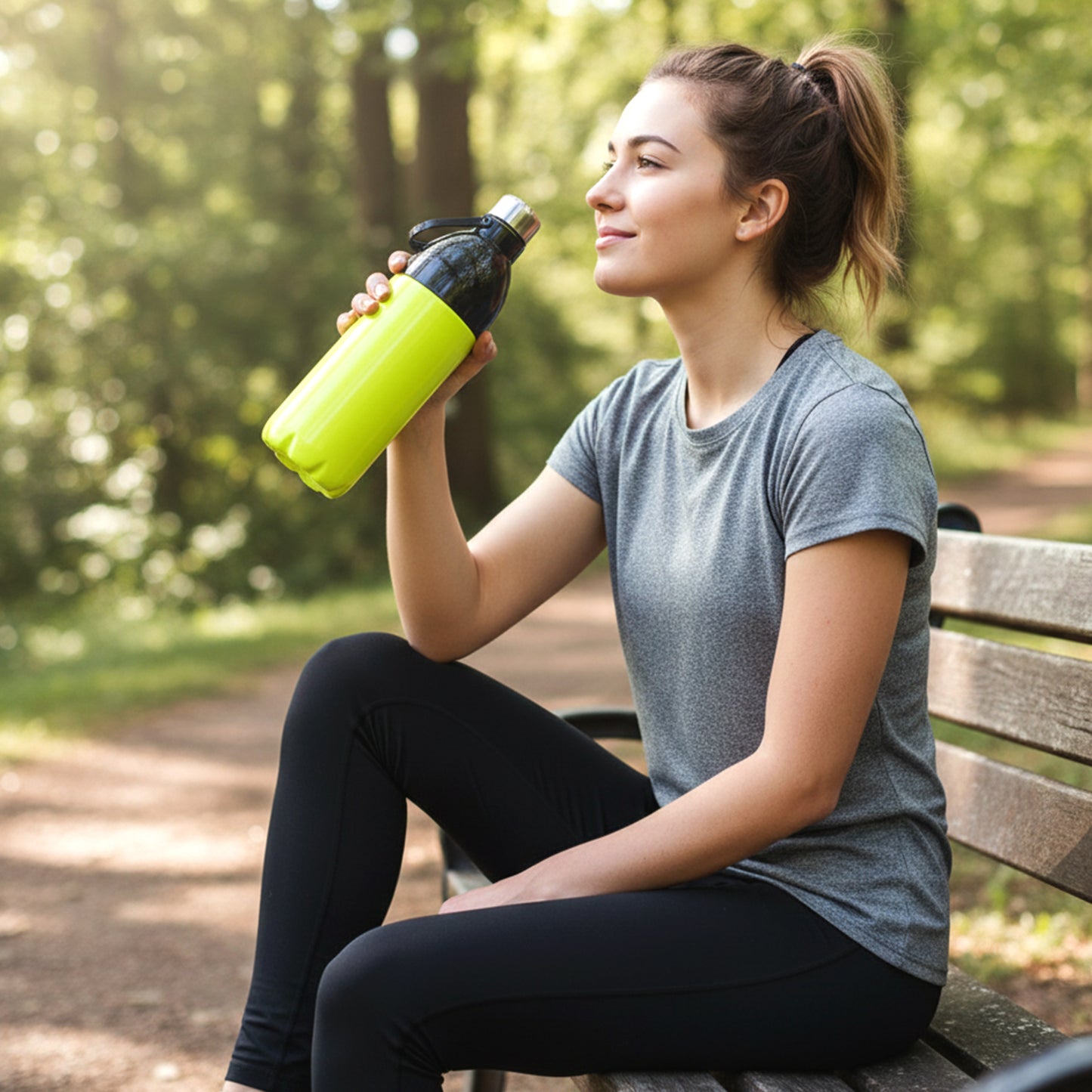 Wukusy extra large leakproof water bottle, 1700ml capacity, with a durable design and secure lid for easy hydration on the go.