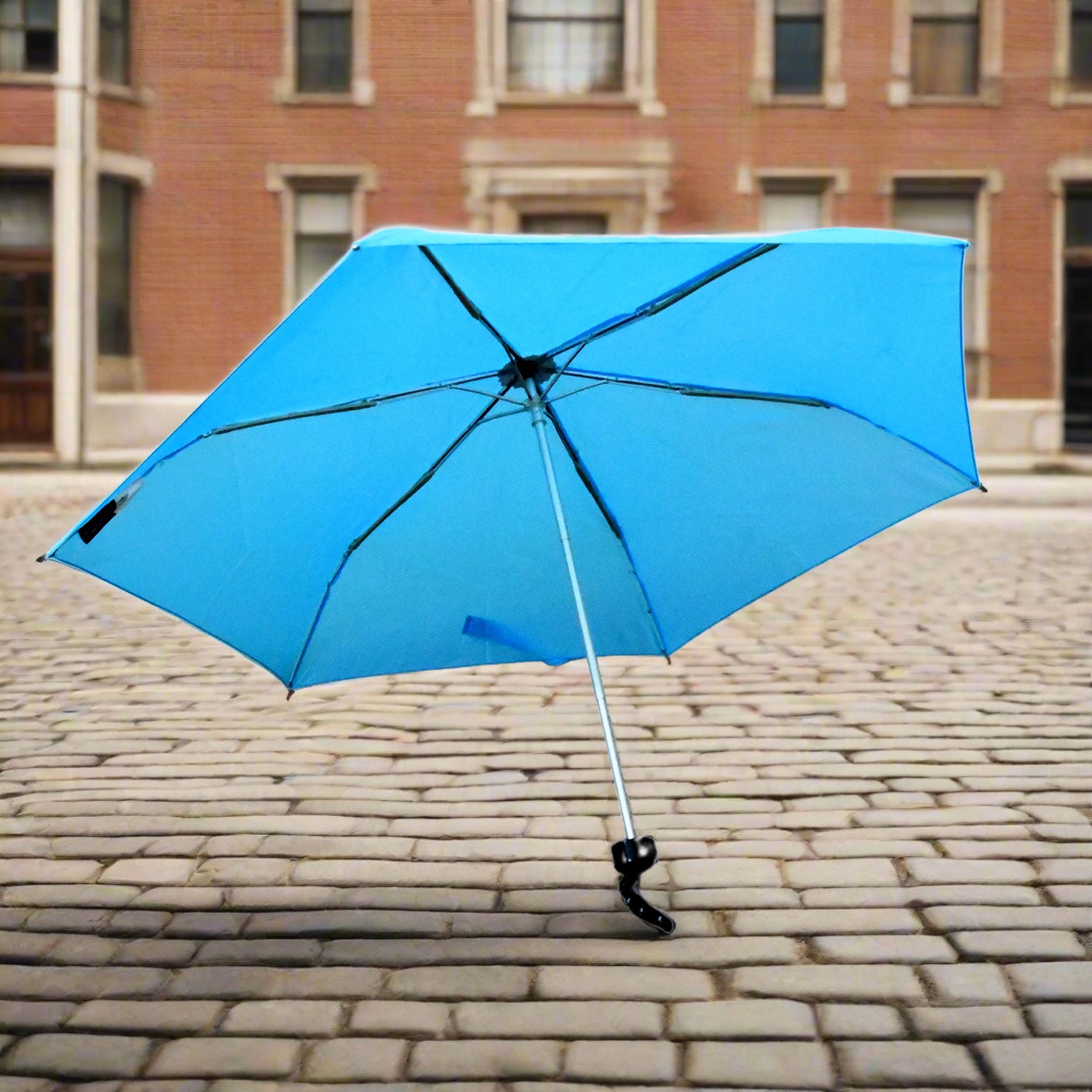 Wukusy 3-fold summer umbrella for children, featuring UV protection and rain shield, foldable design ideal for travel and outdoor use.