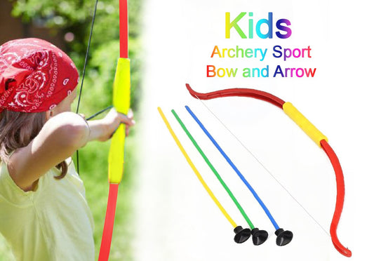 Wukusy kids archery toy set with bow, arrows, and quiver for safe outdoor play and beginner archery practice.