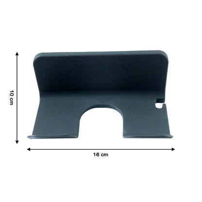 Wall-mounted Wukusy hair dryer holder showing sleek design and secure mounting for organizing hair styling tools.