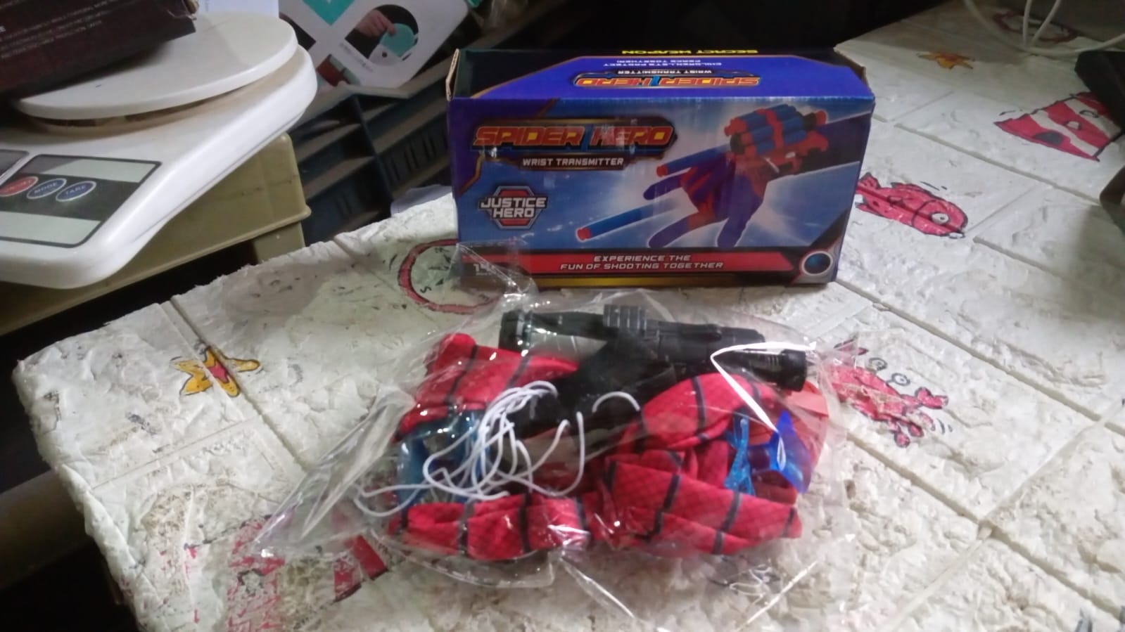 Wukusy Web Shooter toy for kids, superhero wrist gloves with sticky wall launcher for role-play, fun and educational role-playing toy