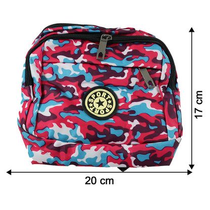 Wukusy stylish multi-purpose waist bag and cross-body sling pouch with adjustable strap and multiple compartments.