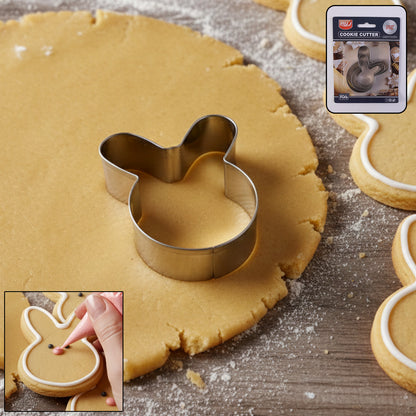 Wukusy stainless steel house shape cookie cutter set with 3 mix designs, ideal for baking and cookie decorating.