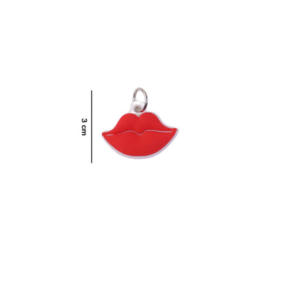 Set of 10 Wukusy lips shape bag charm keychains featuring cute, colorful lips designs on a keychain for bags or keys.