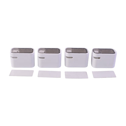 Wukusy self-adhesive dustproof toothbrush holder mounted on wall, space-saving design with two slots for toothbrushes