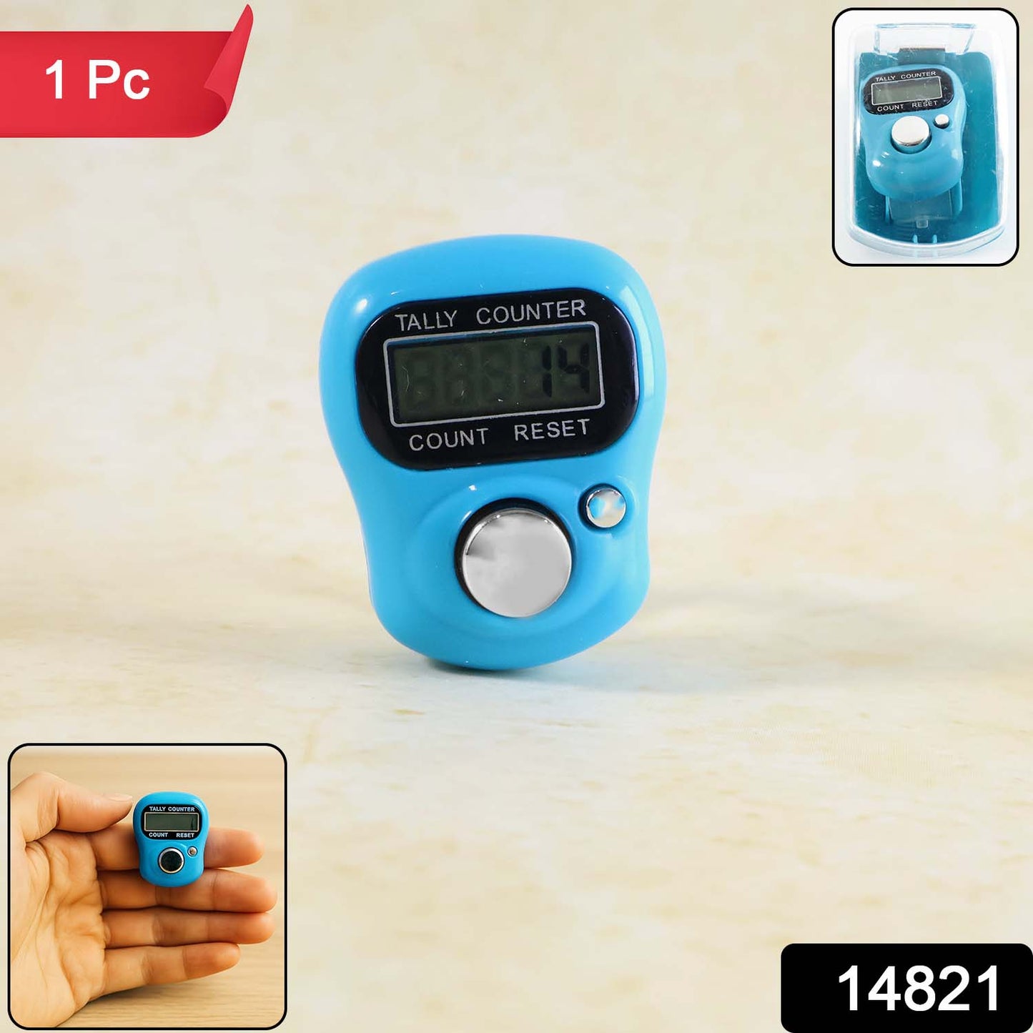 Wukusy digital finger tally counter for sports, showing a sleek black device with digital display and finger strap.