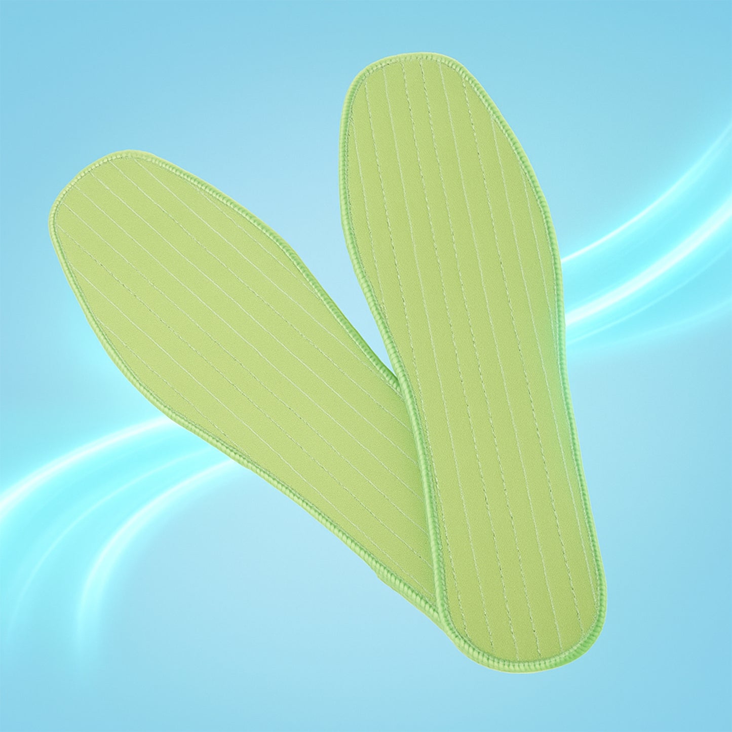 Wukusy premium comfort shoe insoles for daily foot support, size 43, with mixed design, shown in the image.