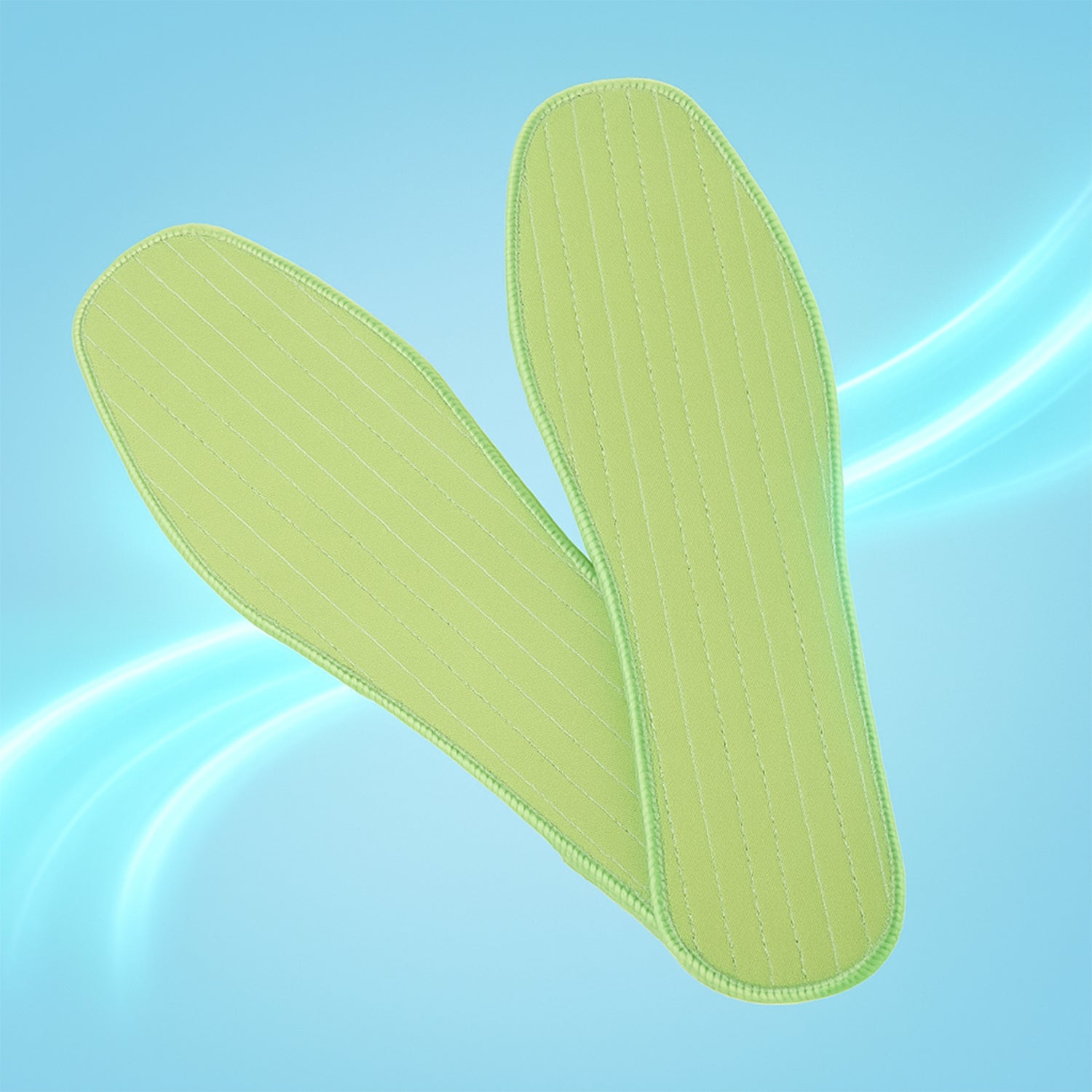 Wukusy premium comfort shoe insoles for daily foot support, size 43, with mixed design, shown in the image.