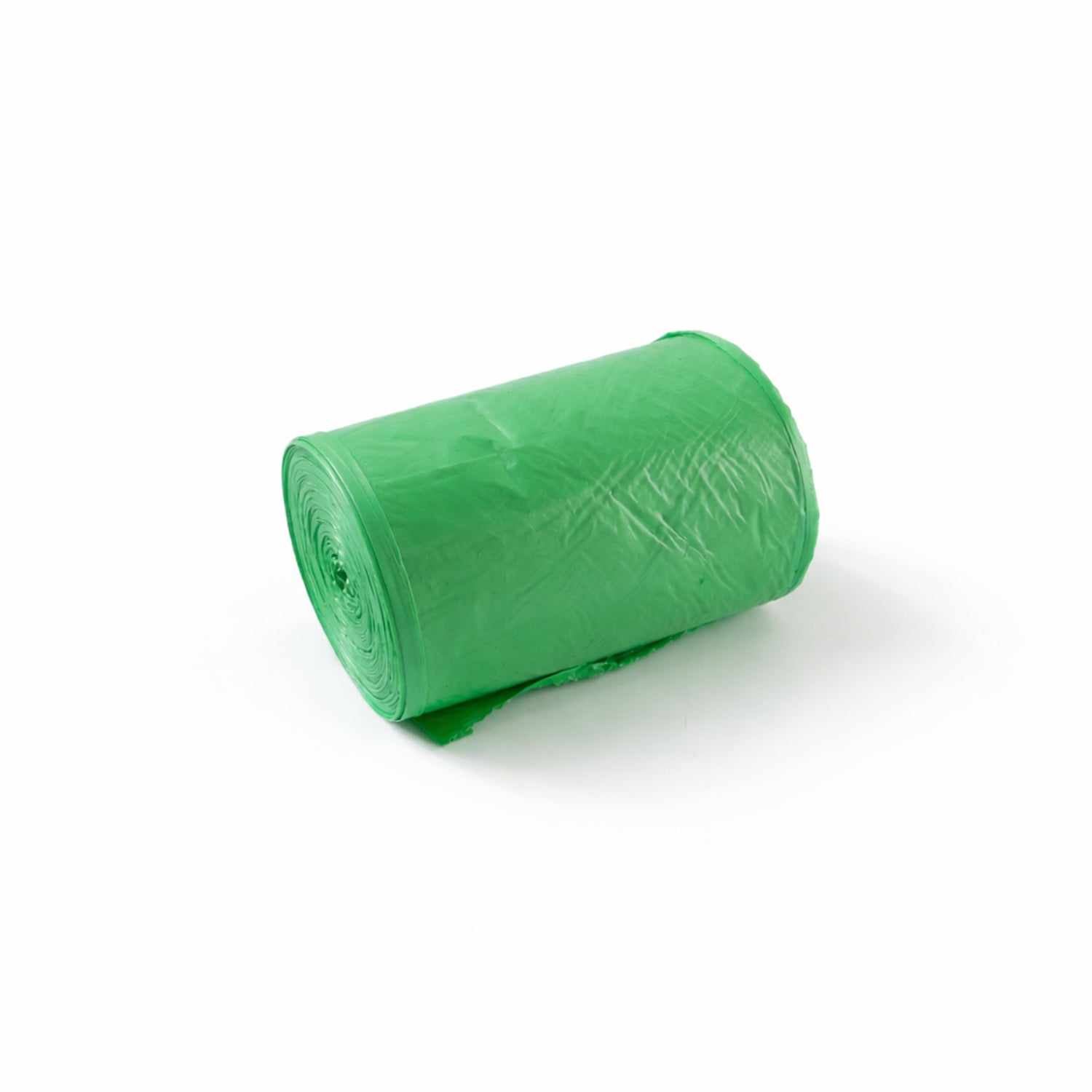 Green heavy-duty garbage bags roll by Wukusy, 50x60 cm, 50 durable trash bags for household or commercial waste.