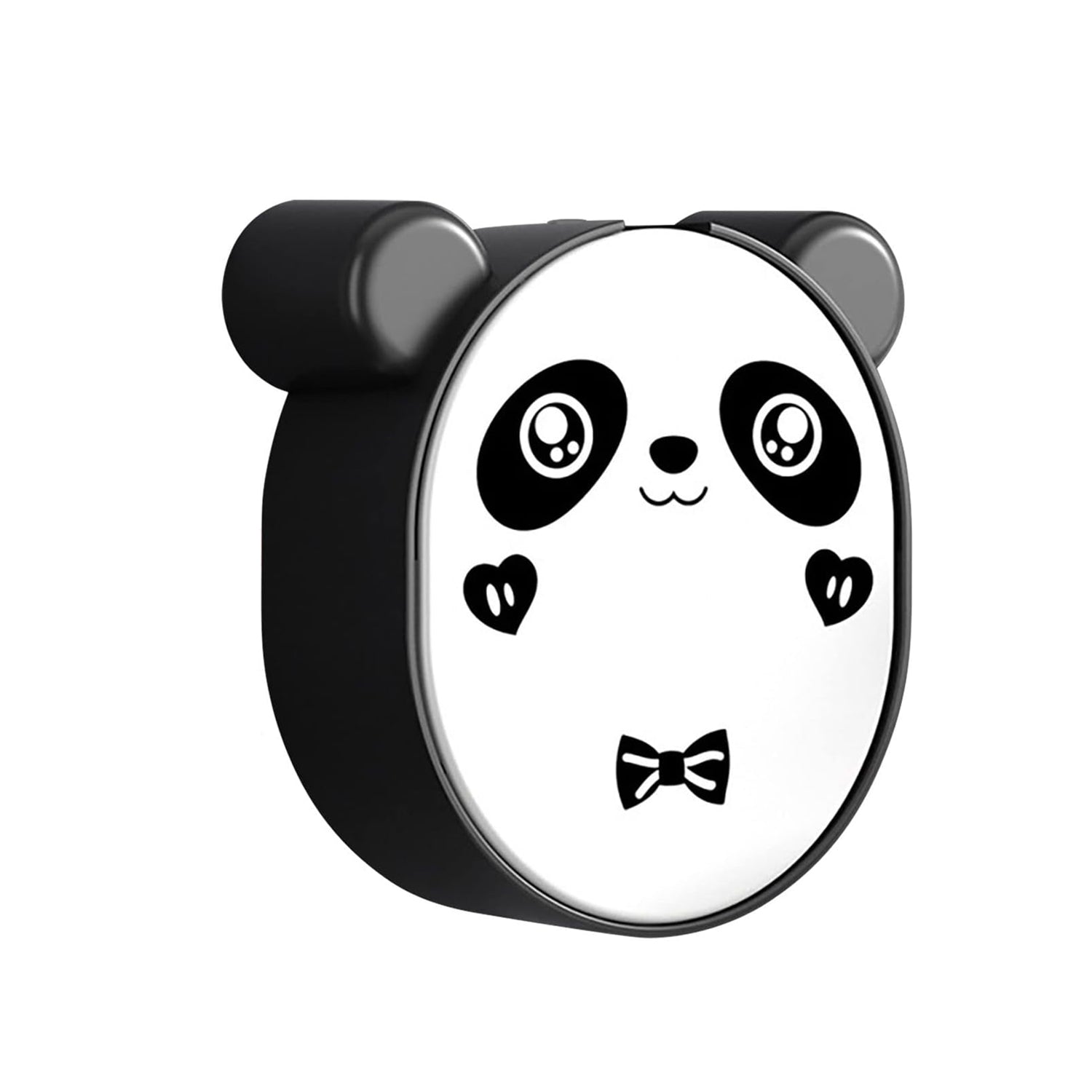 Wall-mounted plastic panda soap box with flip-top lid and drainage, ideal for home bathroom or kitchen storage.