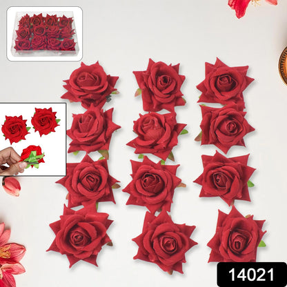 Set of 12 Wukusy flower rose hair pins with velvet flower design, perfect for elegant hairstyles and hair accessories.