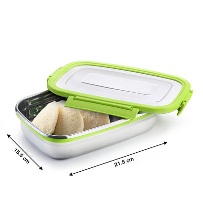 Wukusy Ganesh Junior stainless steel lunch pack for office and school, featuring a compact design with Ganesh decorative pattern.