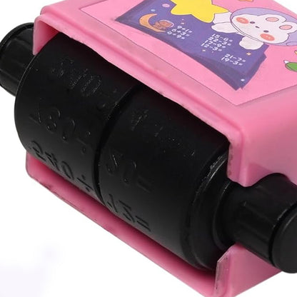 Wukusy 4045 Roller Digital Teaching Stamp for addition and subtraction, featuring colorful number and math symbols on a roller stamp.