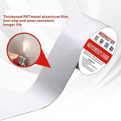 Wukusy high polymer butyl rubber waterproof B-grade tape, 50mm wide, suitable for home improvement and sealing applications.