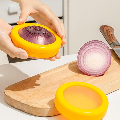 Yellow Wukusy vegetable container for fresh fruit and vegetable storage, kitchen tool designed to keep produce fresh.