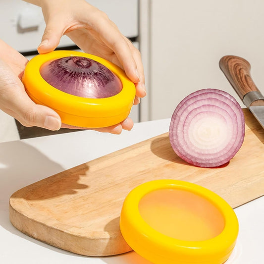 Yellow Wukusy vegetable container for fresh fruit and vegetable storage, kitchen tool designed to keep produce fresh.