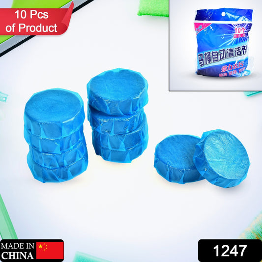 Set of 10 Wukusy blue bubble toilet bowl cleaners for bathroom decontamination and maintenance, durable and effective accessories.