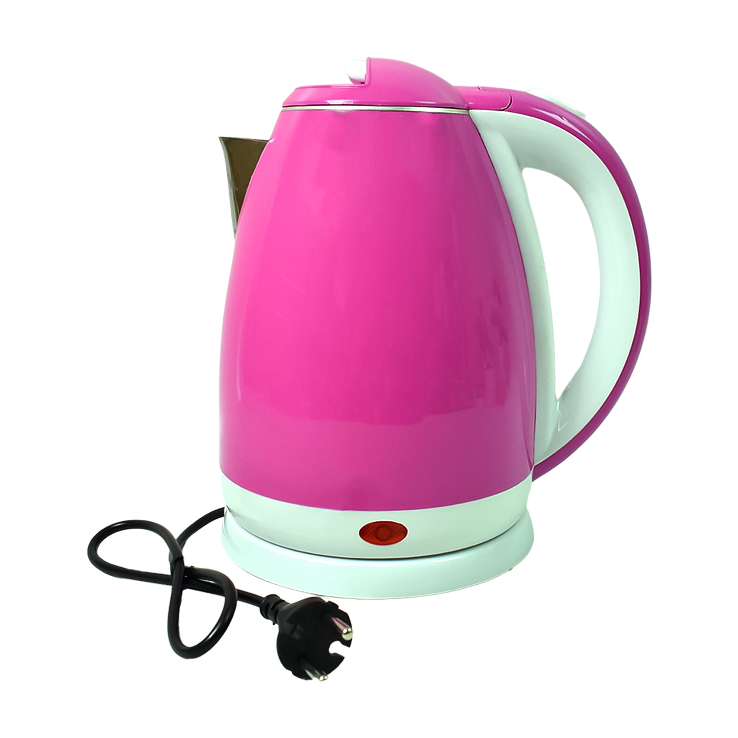 Wukusy stainless steel electric kettle with 2-liter capacity and 1500 watt power, featuring a sleek design and ergonomic handle.